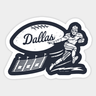 Vintage Football - Dallas Cowboys (White Dallas Wordmark) Sticker